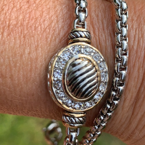 New Designer Style CZ and Crystal Bracelet - Picture 4 of 10